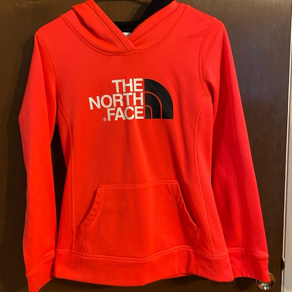 Bright Pink North Face Hoodie - Picture 1 of 2
